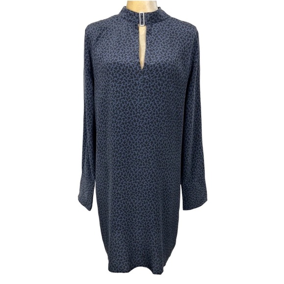 Equipment Femme Cadence Dress Large Floral Print 100% Silk Tunic Shift Dress - Picture 2 of 11